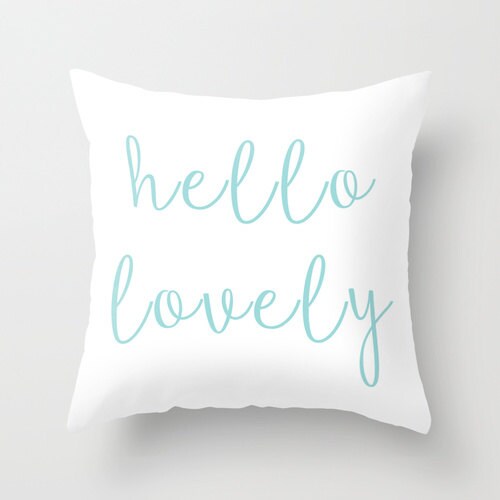 Hello Lovely Pillow Decorative Pillows Girls Pillow Teen Etsy