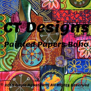 Painted Papers &quot;Boho&quot; Digital Download