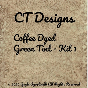 Koffie geverfd groene tint digitale download kit 1