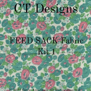 vintage Feed Sack Fabric Kit 1 Téléchargement numérique