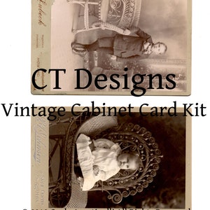 Vintage coffret carte Kit téléchargement numérique