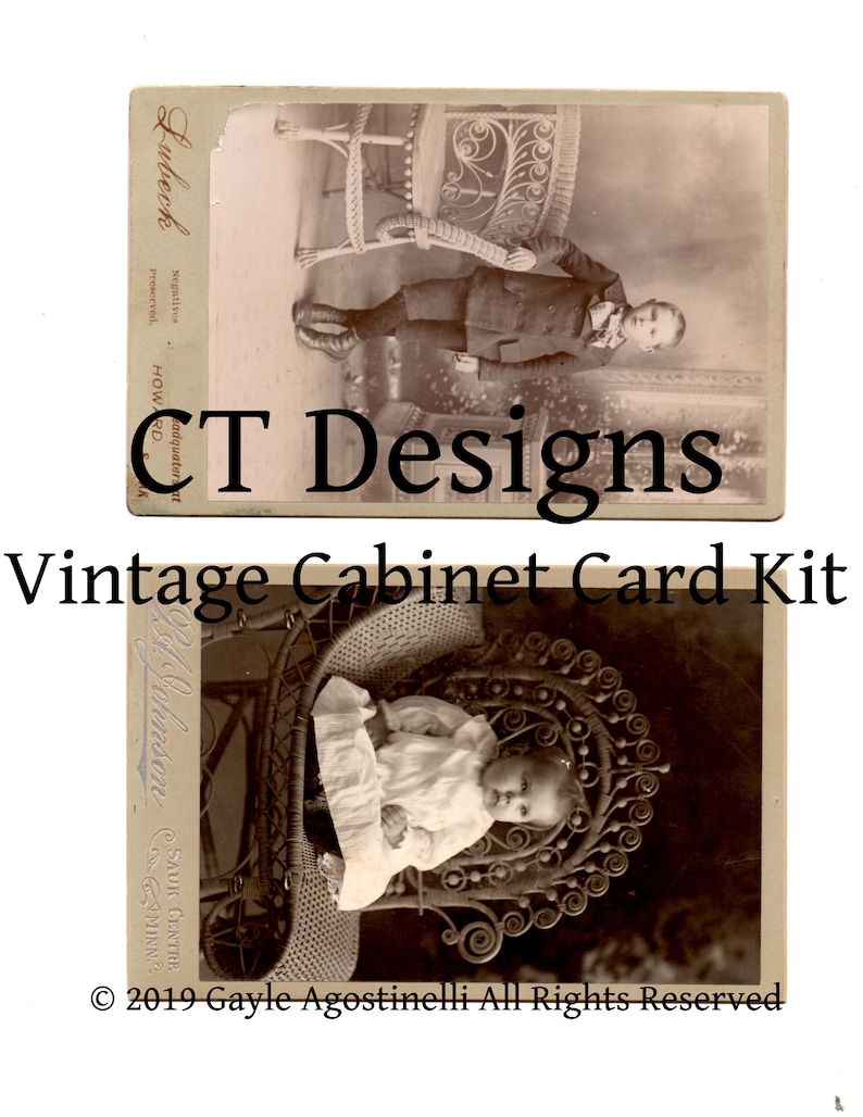 Vintage Card Kit Digital Download Etsy
