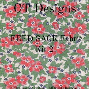 Vintage Feed Sack Fabric Kit 2 Download digitale