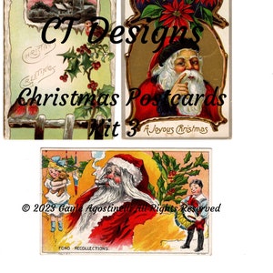 Kit de Postales de Navidad Vintage 3 - Descarga Digital