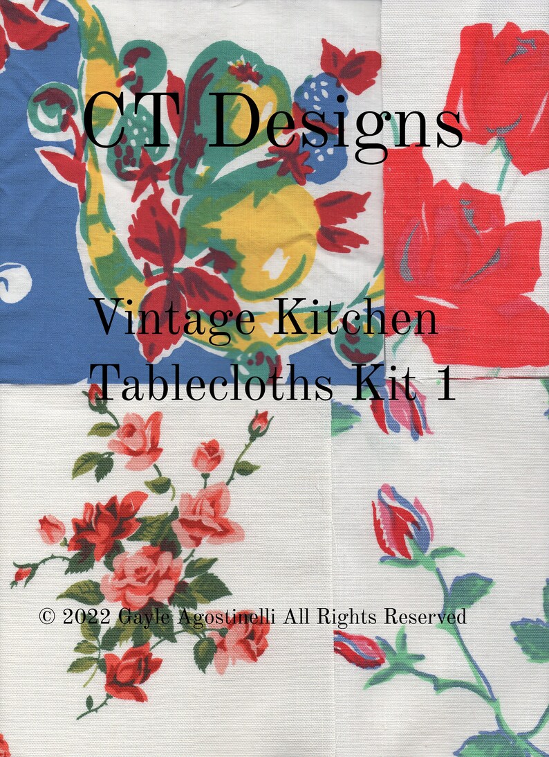 Vintage Kitchen Tablecloths - Kit 1 - Digital Download - Etsy