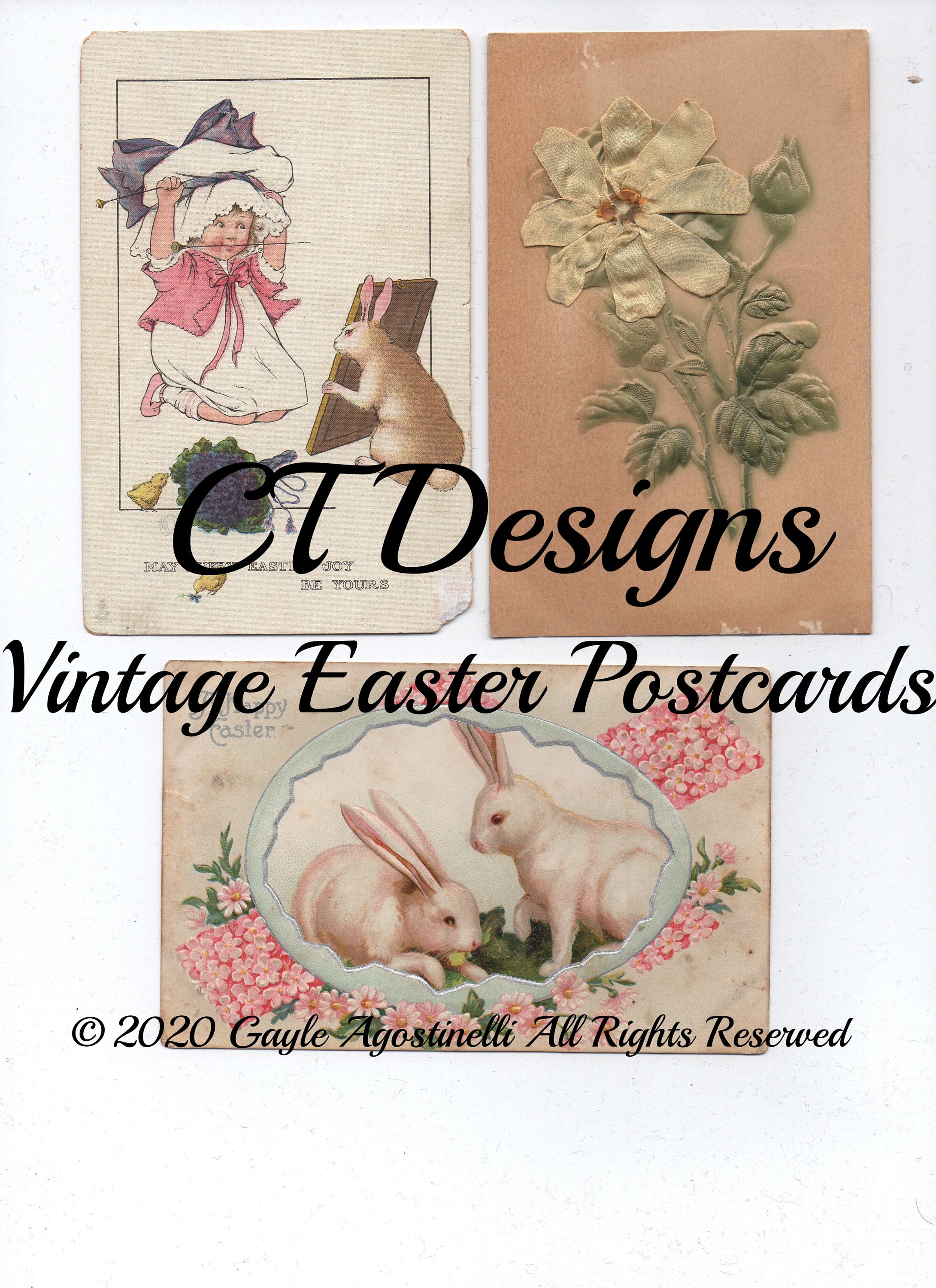 Vintage Easter Postcards Digital Download - Etsy