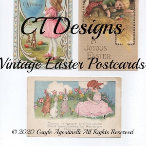 Vintage Pasqua Cartoline Digitali Scarica