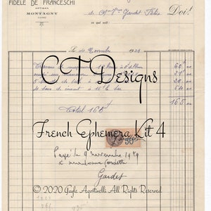 Vintage French Ephemera Kit 4 Digital Download