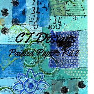 Painted Papers Kit 2 Digital Download