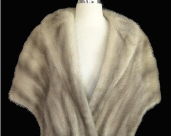 Vintage Wrap/ Grey fur stole/ evening stole vintage mink fur stole in rare Cerulean mink MEDIUM Accessories Scarves & Wraps Shawls & Wraps Mink fur stole/ Fur Wrap/ Vintage shawl 