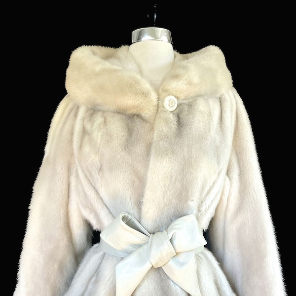 Beige MINK Fur Coat, Blonde '60s Real Vintage Jacket, Ivory Bridal Bolero Cape, Winter Wedding Stole Wrap , Bridesmaid, Great Gatsby Party