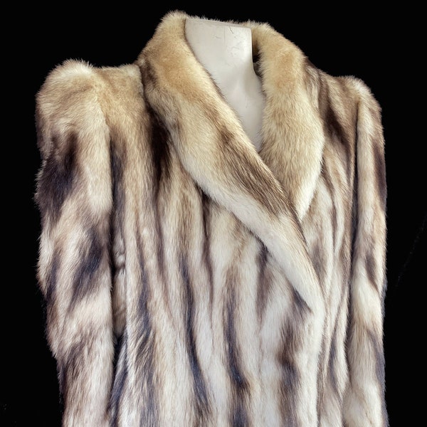 Golden Fitch Fur Coat, Blonde Brown Real Vintage Fur Jacket, Rustic Winter Wedding Bolero Bridal, Celebrity Diva Fox Fur Coat Stole Shawl