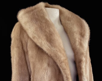 Brown MINK Fur Bolero Jacket, Autumn Haze Jacket, Real Vintage Coat, Rustic Winter Wedding, Mother of the Bride Pastel Bridesmaid Stole Gift
