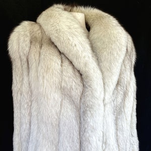 Norwegian FOX Fur Coat Great Gatsby Party Ivory Blue Bridal - Etsy