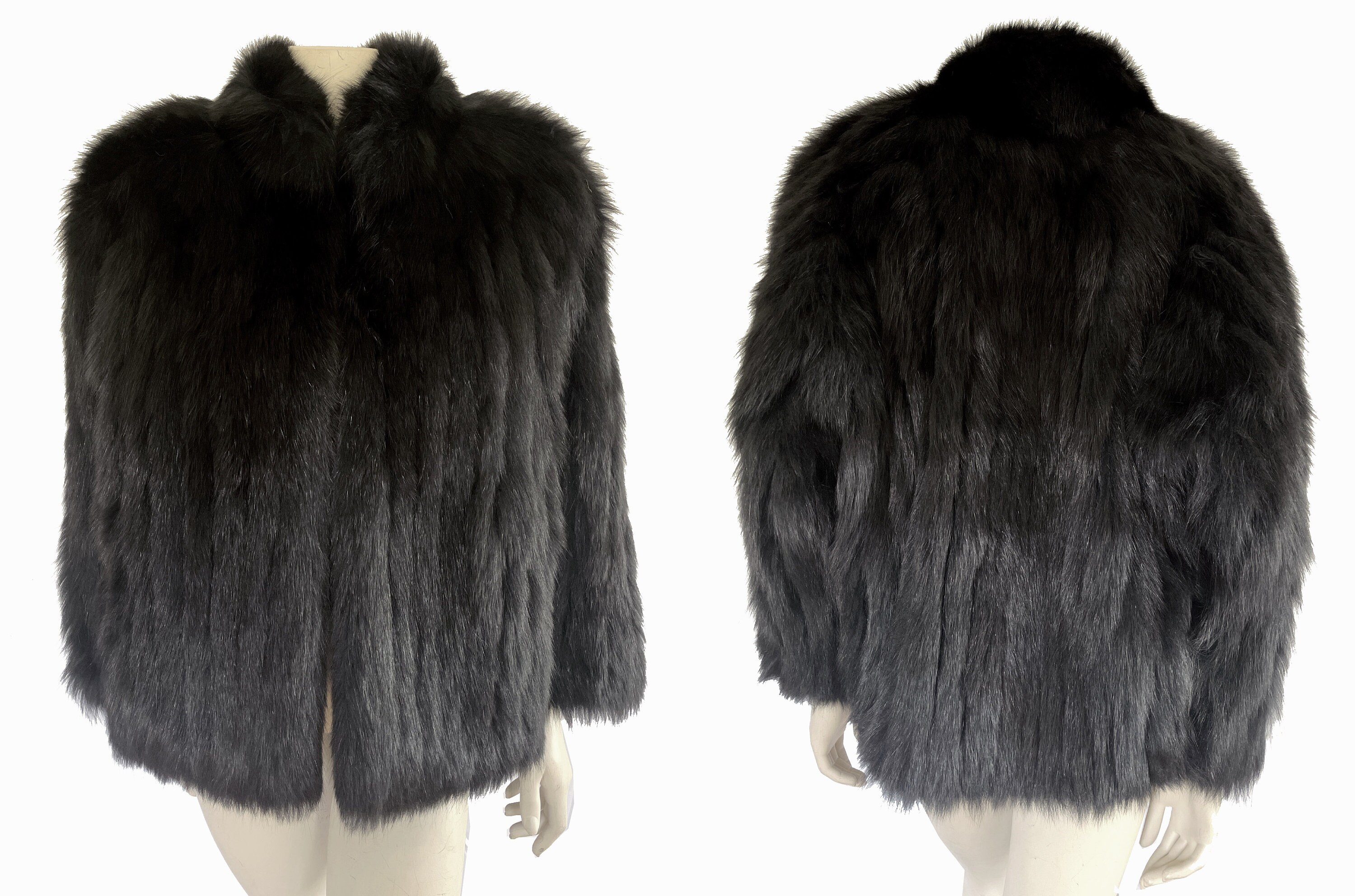 Black SAGA FOX Fur Coat, Real Vintage Jacket, Apres Ski Bolero, Winter  Wedding, Mother of the Bride, Great Gatsby Party, Retro Diva Gift - Etsy