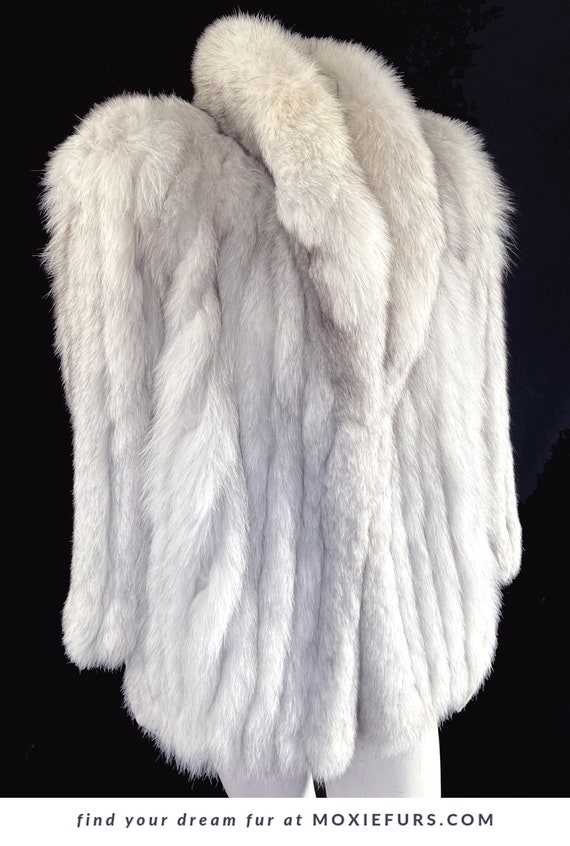 Norwegian FOX Fur Coat, Great Gatsby Party, Ivory… - image 2