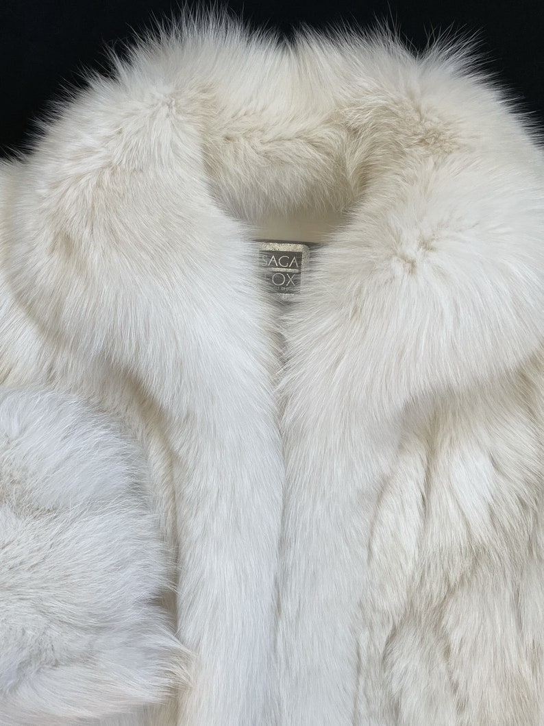 SAGA Arctic FOX Fur Coat Real Vintage Shadow Fox Bolero - Etsy