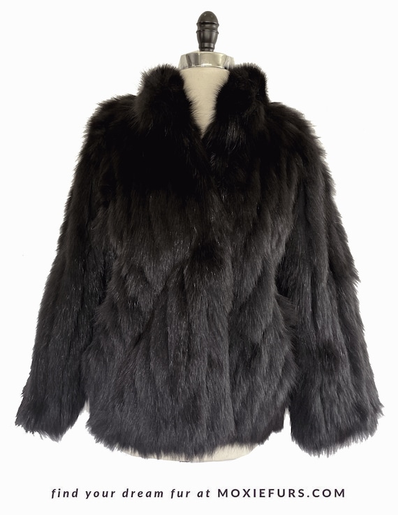 Black SAGA FOX Fur Coat, Real Vintage Jacket, Apres Ski Bolero, Winter Wedding, Mother of the Bride, Great Gatsby Party, Retro Diva Gift - Etsy Black SAGA FOX Fur Coat, Real Vintage Jacket, Apres Ski Bolero, Winter Wedding, Mother of the Bride, Great Gatsby Party, Retro Diva Gift - Etsy
