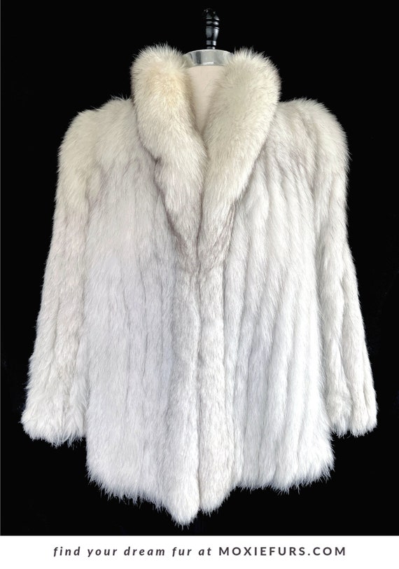Norwegian FOX Fur Coat, Great Gatsby Party, Ivory… - image 5