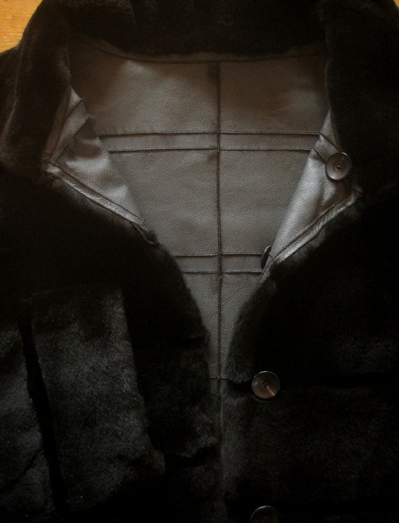 Anne Dee Goldin Reversible MINK Fur Leather Black… - image 3