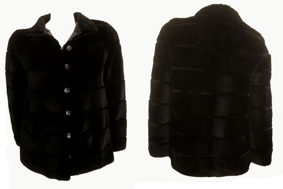 Anne Dee Goldin Reversible MINK Fur Leather Black… - image 7