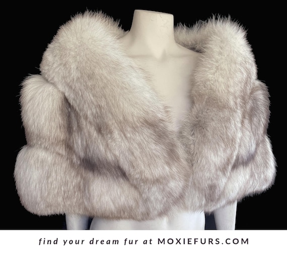ヴィンテージ、白いフォックスファーストール SAGA FOX フォックス