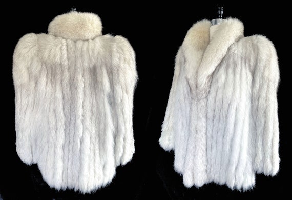 Norwegian FOX Fur Coat, Great Gatsby Party, Ivory… - image 7
