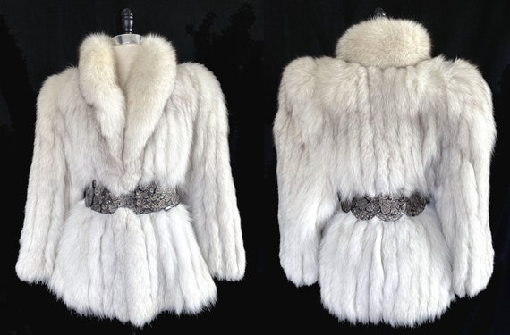 Norwegian FOX Fur Coat, Great Gatsby Party, Ivory… - image 6