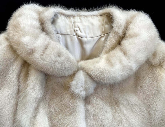 Beige MINK Fur Shawl, Blonde Real Fur Cape, Champ… - image 3