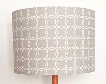 GREY GEOMETRIC Lampshade, Abstract Lampshade, Geometric Ceiling Light, Geometric Table Lamp, Grey Bedside Lamp, Bedroom Light