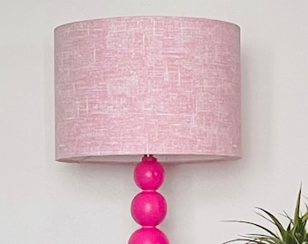 Pantalla de efecto BLUSH PINK LINEN, pantalla rosa, pantalla de lino, lámpara de noche rosa, luz de techo, pantalla de lámpara de mesa rosa, regalo para el hogar