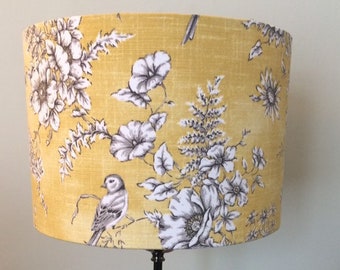 YELLOW FLORAL Lampshade, Spring Lampshade, Yellow Lampshade, Botanical Lampshade, Yellow Table Lamp, Yellow Ceiling Light, Bedside Lamp