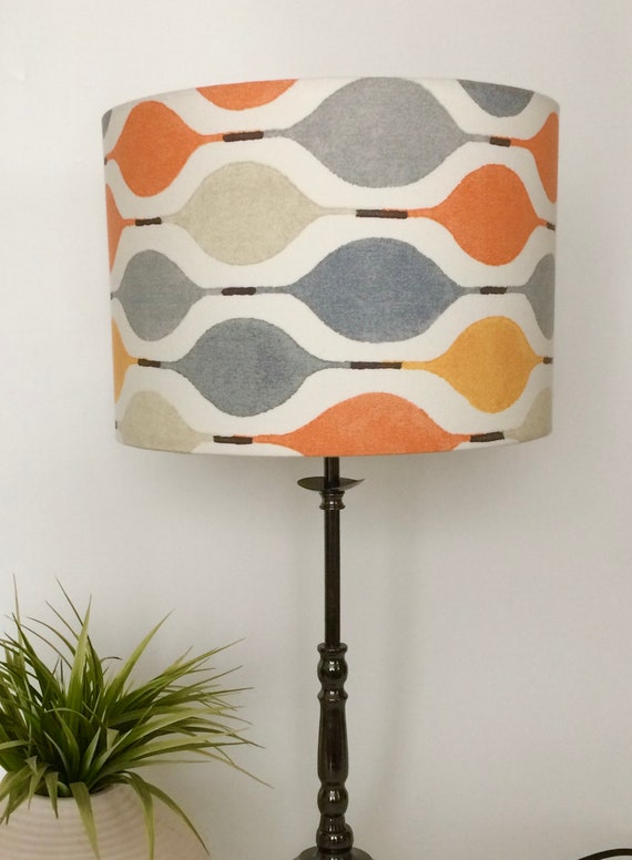 Orange and sale grey lampshade