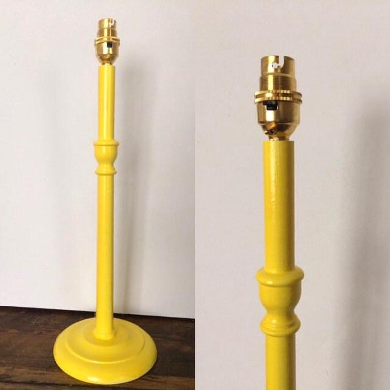 TABLE LAMP BASE, Lampbase, Wood Lampbase, Red Lampbase, Pink Lampbase, Green Table Lamp, Blue Lampbase, Table Lamp, Bright Home Decor image 4