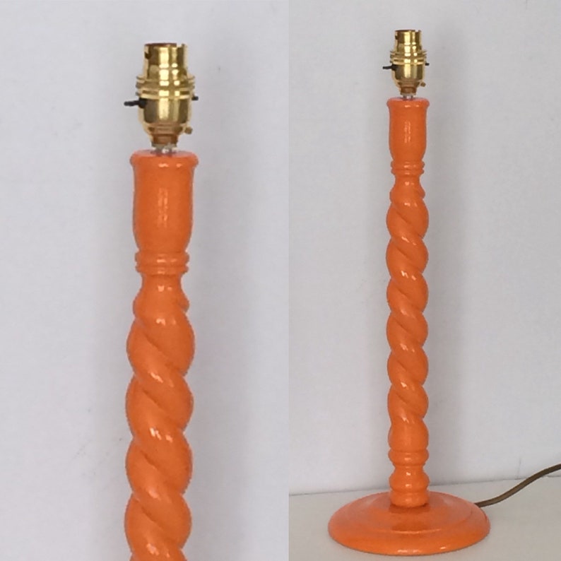 Gloss WOOD LAMP BASE Table Lamp Stand Blue Lamp Base Red Etsy