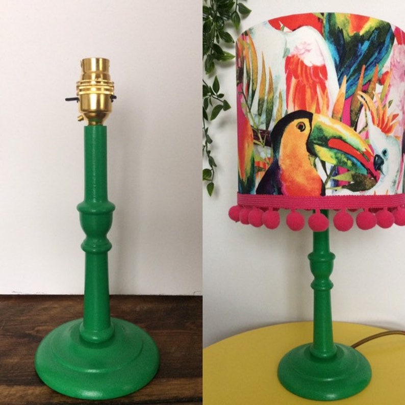 Gloss Wood Lamp Bases Painted Table Lamp Stand Etsy