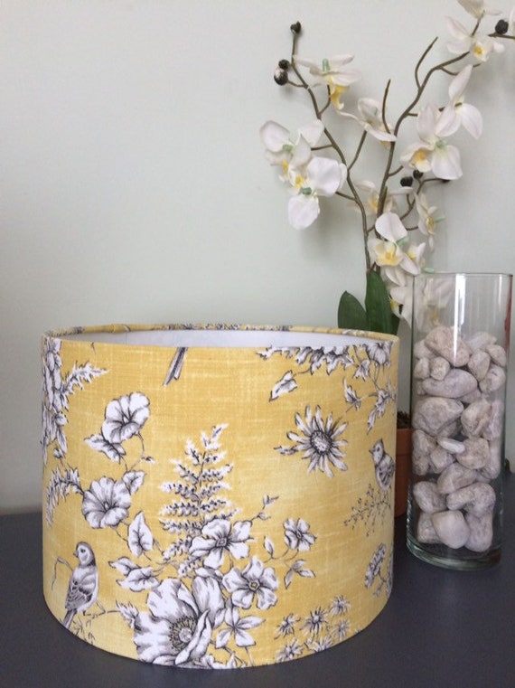 Yellow floral lampshade outlet