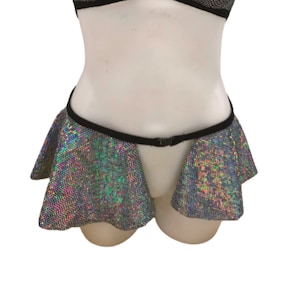 DISCO QUEEN | Ultra Mini Buckle Skirt, Rave Skirt, Festival Bottom