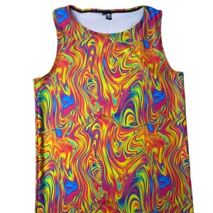 ALL THE GLOW | Slim Fit Men&#39;s Rave Tank Top, Festival Shirt
