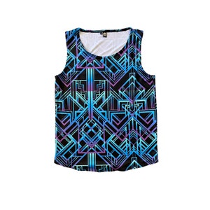 ALL NIGHTER | Slim Fit Men&#39;s Rave Tank Top, Festival Shirt