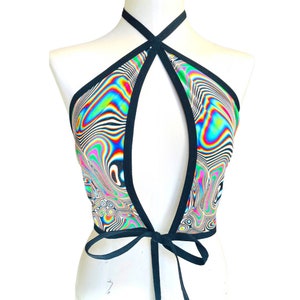 Multi-wear-topje met UV-gloed: festival-ravetopje