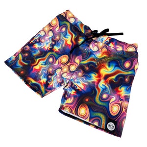 FRACTAL DREAMS | Mens Shorts | Festival Shorts | Drawstring Shorts