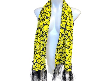 YELLOW Happy | Scarf | Fabric Options Available |