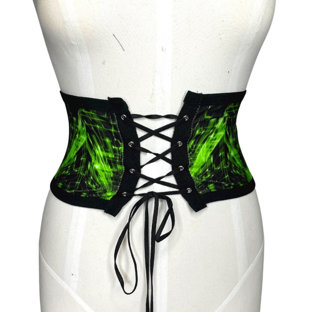 CYBER GRID Lace up Corset Ravewear Festival Accessories - Etsy Canada