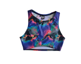 MIRAGE | Underboob Sporty Crop Top, Women's Festival Top, Rave Top