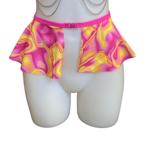 LAVA GIRL | Ultra Mini Buckle Skirt, Rave Skirt, Festival Bottom
