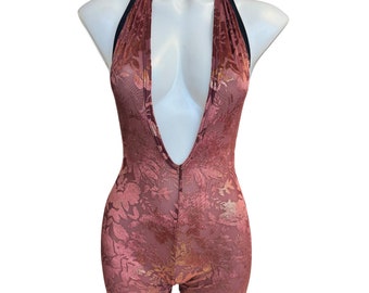 DUSTY ROSE | Playsuit | Halter Romper | Festival Outfit | Rave Jumpsuit | Boho