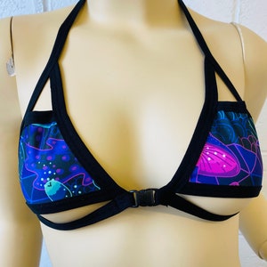 DAZED MUSHROOM | Cage Top, Women&#39;s Festival Top, Rave Top