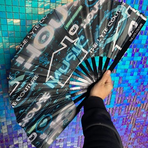 HOUSE MUSIC | Hand Fan, Rave Accessories, Festival Fan
