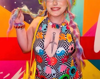 GET GROOVY | Playsuit | Halter Romper | Festival Outfit | Rave Jumpsuit | Boho